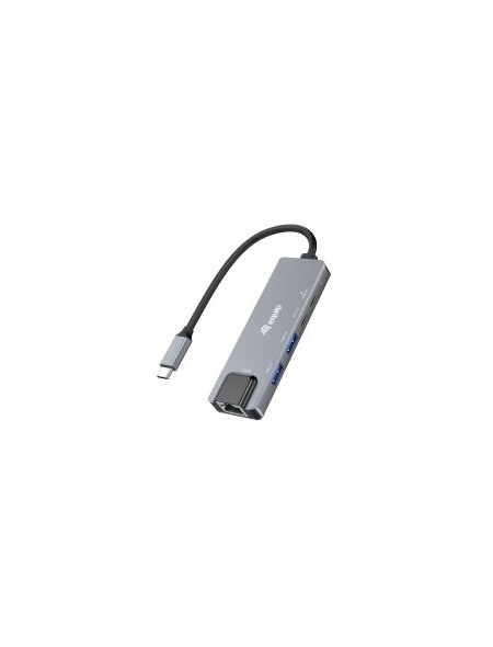÷ Adaptador usb-c 3.2 a 2.5gbe ethernet rj45  con hub 2xusb-a 1xusb-c 1xusb-c power develiry 100w