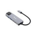 ÷ Adaptador usb-c 3.2 a 2.5gbe ethernet rj45  con hub 2xusb-a 1xusb-c 1xusb-c power develiry 100w